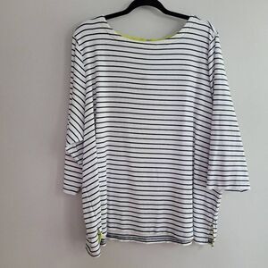 Tommy Hilfiger 3X nautical striped elbow length‎ sleeve top preppy coastal